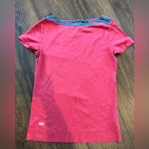 LAUREN Ralph Lauren Women’s Pink Short Sleeve with Zipper Accent Size Medium